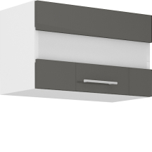 Szafka górna wisząca z witryną 1 klapa 60 GUS-36 1F LARA GRAFIT POŁYSK Podstawowe