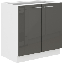 Szafka dolna stojąca 2 drzwi 80 D 2F LARA GRAFIT POŁYSK Podstawowe