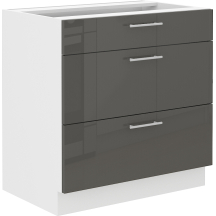 Szafka dolna stojąca 3 szuflady 80D 3S LARA GRAFIT POŁYSK Podstawowe