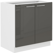 Szafka pod zlewozmywak 2 drzwi 80ZL 2F LARA GRAFIT POŁYSK Podstawowe