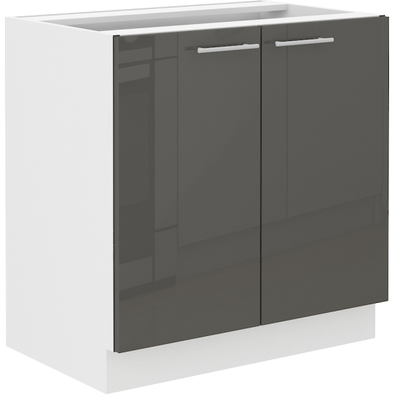 Szafka pod zlewozmywak 2 drzwi 80ZL 2F LARA GRAFIT POŁYSK Podstawowe