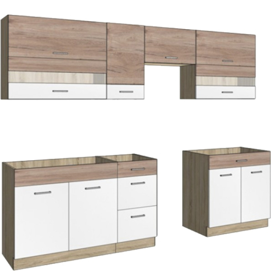 Zestaw mebli kuchennych B Plus 270 cm SMART CONGO Widok z innej strony
