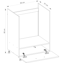 Szafka dolna stojąca pod zabudowę piekarnika SM-17D SMART CONGO Szkic
