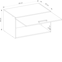 Szafka górna wisząca okapowa 1 klapa 60 cm SM-36G SMART CONGO Szkic