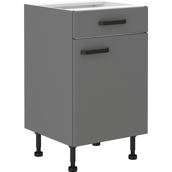 Szafka dolna stojąca 1 drzwi 1 szuflada 50 D 1F 1S NESSA Podstawowe