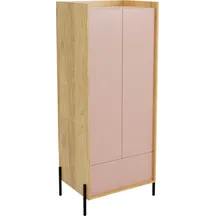 Szafa 2D Hikora Naturalna / Antyczny Róż MOBIUS Podstawowe
