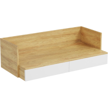 Biurko 2S Hikora Naturalna / Biel Alpejska MOBIUS Podstawowe