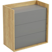 Komoda 3S Hikora Naturalna / Szary Przykurzony MOBIUS Podstawowe