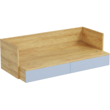 Biurko 2S Hikora Naturalna / Niebieski Horyzont MOBIUS Podstawowe