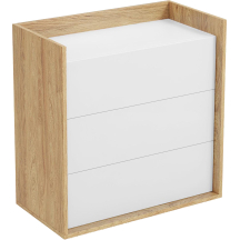 Komoda 3S Hikora Naturalna / Biel Alpejska MOBIUS Podstawowe