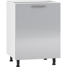 Szafka dolna stojąca 1 drzwi D-60/82 Biały / Jasny Popiel Połysk VENTO Podstawowe