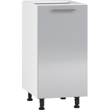 Szafka dolna stojąca 1 drzwi D-40/82 Biały / Jasny Popiel Połysk VENTO Podstawowe