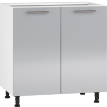 Szafka dolna stojąca 2 drzwi D-80/82 Biały / Jasny Popiel Połysk VENTO Podstawowe