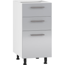 Szafka dolna stojąca 3 szuflady D3S-40/82 Hettich Biały / Jasny Popiel Połysk VENTO Podstawowe