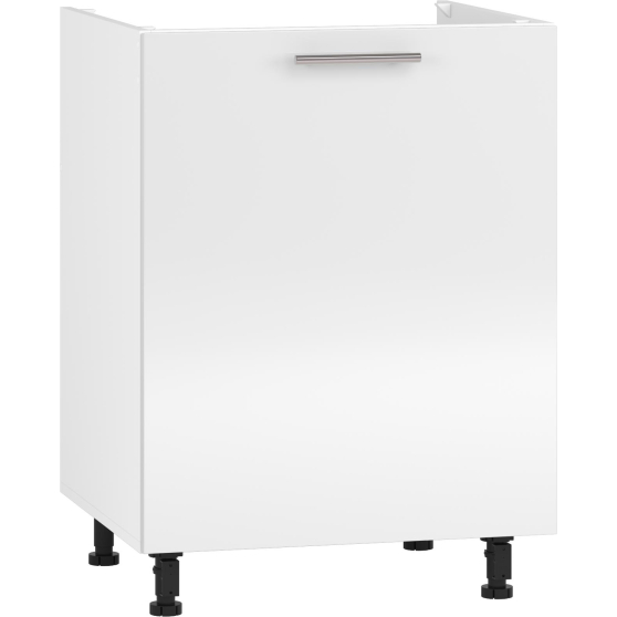 Szafka pod zlewozmywak 1 drzwi DK-60/82 Biały / Biały Połysk VENTO Podstawowe