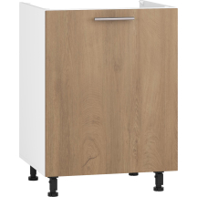Szafka pod zlewozmywak 1 drzwi DK-60/82 Biały / Dąb Miodowy VENTO Podstawowe
