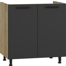 Szafka pod zlewozmywak 2 drzwi DK-80/82 Dąb Craft / Antracyt VENTO Podstawowe