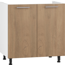 Szafka pod zlewozmywak 2 drzwi DK-80/82 Biały / Dąb Miodowy VENTO Podstawowe