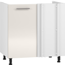 Szafka dolna stojąca narożna pod zlewozmywak 1 drzwi DKN-100/82 Biały / Beżowy Połysk VENTO Podstawowe