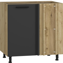 Szafka dolna stojąca narożna 1 drzwi 100 x 82 cm DN-100/82 Dąb Craft / Antracyt VENTO Podstawowe
