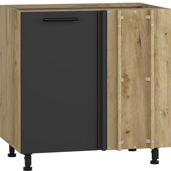 Szafka dolna stojąca narożna 1 drzwi 100 x 82 cm DN-100/82 Dąb Craft / Antracyt VENTO Podstawowe