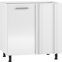 Szafka dolna stojąca narożna 1 drzwi 100 x 82 cm DN-100/82 Biały / Biały Połysk VENTO Podstawowe