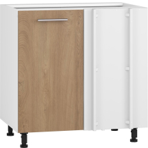 Szafka dolna stojąca narożna 1 drzwi 100 x 82 cm DN-100/82 Biały / Dąb Miodowy VENTO Podstawowe