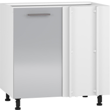 Szafka dolna stojąca narożna 1 drzwi 100 x 82 cm DN-100/82 Biały / Jasny Popiel Połysk VENTO Podstawowe