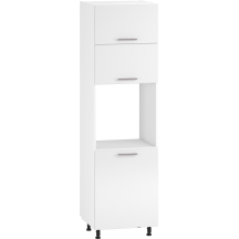 Szafka dolna wysoka słupek pod zabudowę piekarnika 3 drzwi 60 cm DP-60/214 Biały / Biały Połysk VENTO Podstawowe