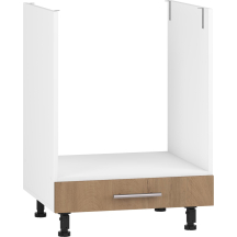 Szafka dolna stojąca pod zabudowę piekarnika i płyty grzewczej DP-60/82 Biały / Dąb Miodowy VENTO Podstawowe