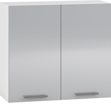 Szafka górna wisząca 2 drzwi G-80/72 Biały / Jasny Popiel Połysk VENTO Podstawowe
