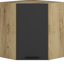 Szafka górna wisząca narożna 1 drzwi GN-60/72 Dąb Craft / Antracyt VENTO Podstawowe