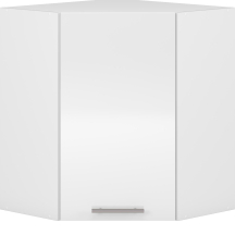 Szafka górna wisząca narożna 1 drzwi GN-60/72 Biały / Biały Połysk VENTO Podstawowe