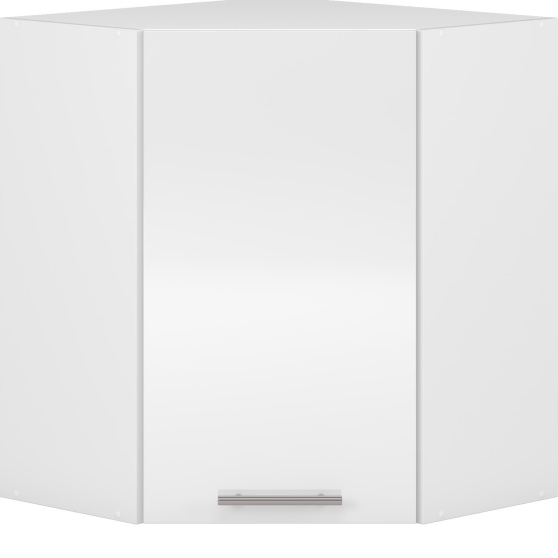 Szafka górna wisząca narożna 1 drzwi GN-60/72 Biały / Biały Połysk VENTO Podstawowe