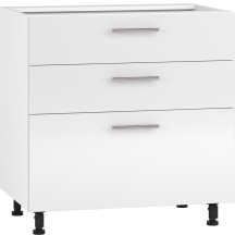 Szafka dolna stojąca 3 szuflady D3S-80/82 Hettich Biały / Biały Połysk VENTO Podstawowe