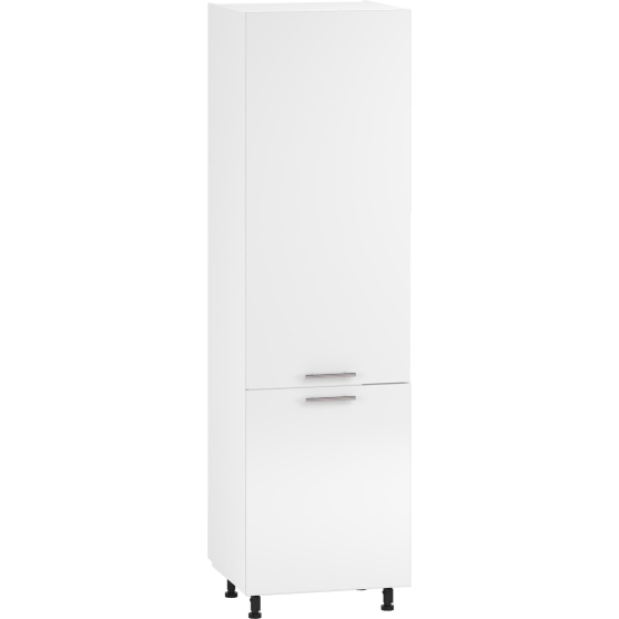 Szafka dolna wysoka pod zabudowę lodówki DL-60/214 Biały / Biały Połysk VENTO Podstawowe