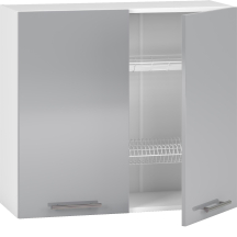 Szafka górna wisząca z ociekarką GC-80/72 Biały / Jasny Popiel Połysk VENTO Podstawowe