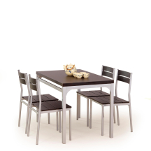 Zestaw stół i 4 krzesła MALCOLM Wenge Podstawowe