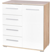 Komoda KM-2 Dąb Sonoma / Biały LIMA Podstawowe
