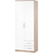 Szafa S-2 Dąb Sonoma / Biały LIMA Podstawowe