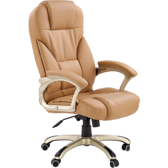 Fotel obrotowy gabinetowy DESMOND Beż Podstawowe