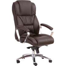 Fotel obrotowy gabinetowy FOSTER Ciemny Brąz Podstawowe