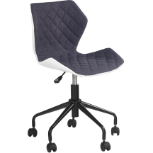 Fotel obrotowy młodzieżowy MATRIX Biały / Popiel Podstawowe