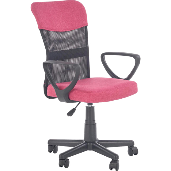 Fotel obrotowy młodzieżowy TIMMY Różowy Podstawowe