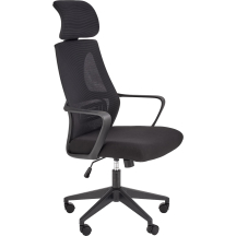 Fotel obrotowy pracowniczy VALDEZ Czarny / Czarny Podstawowe