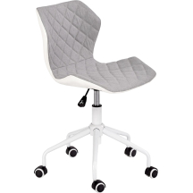 Fotel obrotowy młodzieżowy MATRIX 3 Jasny Popiel / Biały Podstawowe