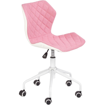 Fotel obrotowy młodzieżowy MATRIX 3 Jasny Różowy / Biały Podstawowe