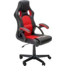 Fotel obrotowy pracowniczy BERKEL Czarny / Czerwony Podstawowe