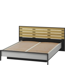 Łóżko 160 x 200 ze stelażem i pojemnikiem GRIS Podstawowe