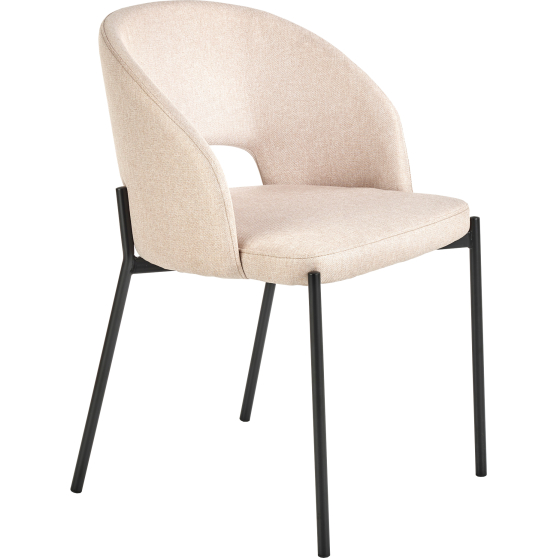 Krzesło metalowe K-373 Czarny / Beż Podstawowe